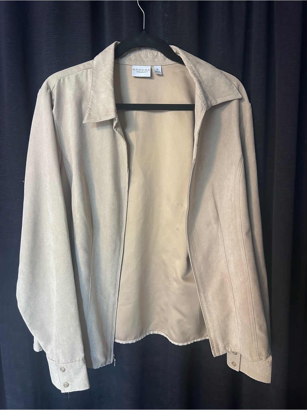 Sonoma Light Beige Suede-Look Women's Jacket